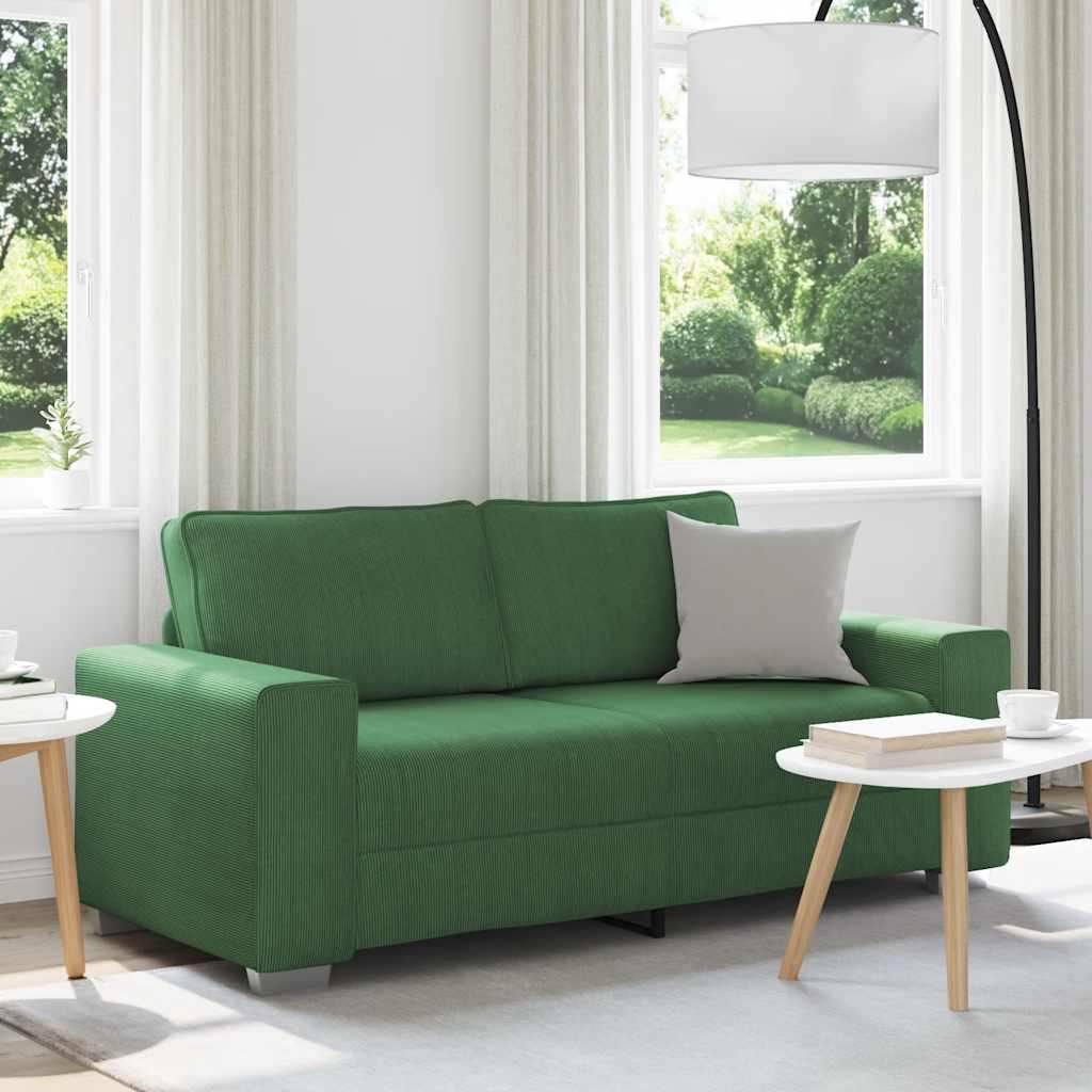 elskovssofa 140 cm fløjlsstof junglegrøn