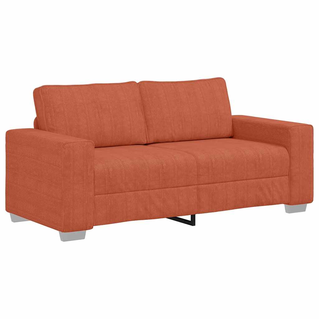 VidaXL Loveseat Sofa Rood Oranje 180x77x82 Cm Corduroy Stof