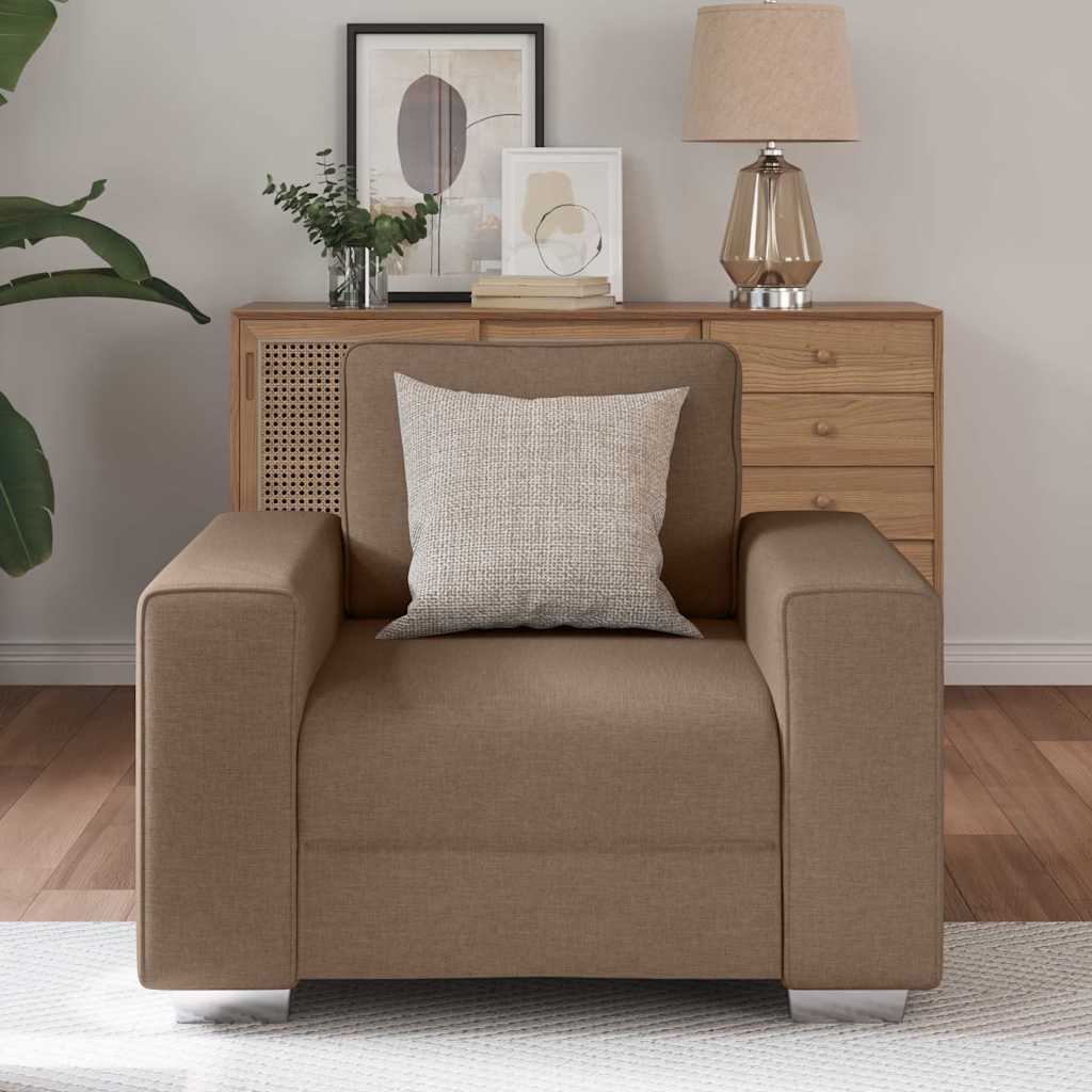 vidaXL Bruine Stoffen Fauteuil 59 cm