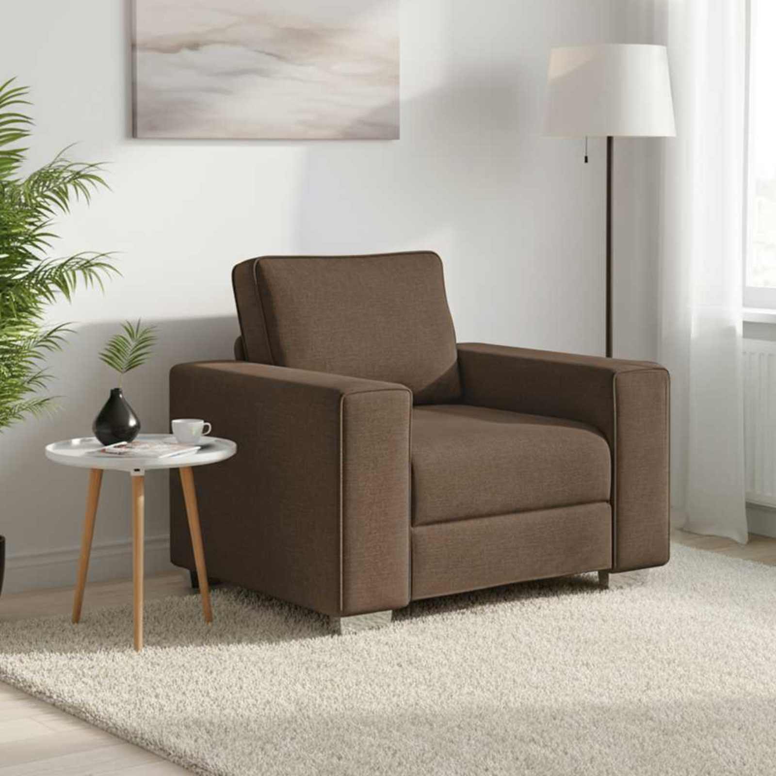 Thumbnail - vidaXL Sofa 59cm Braun Stoff