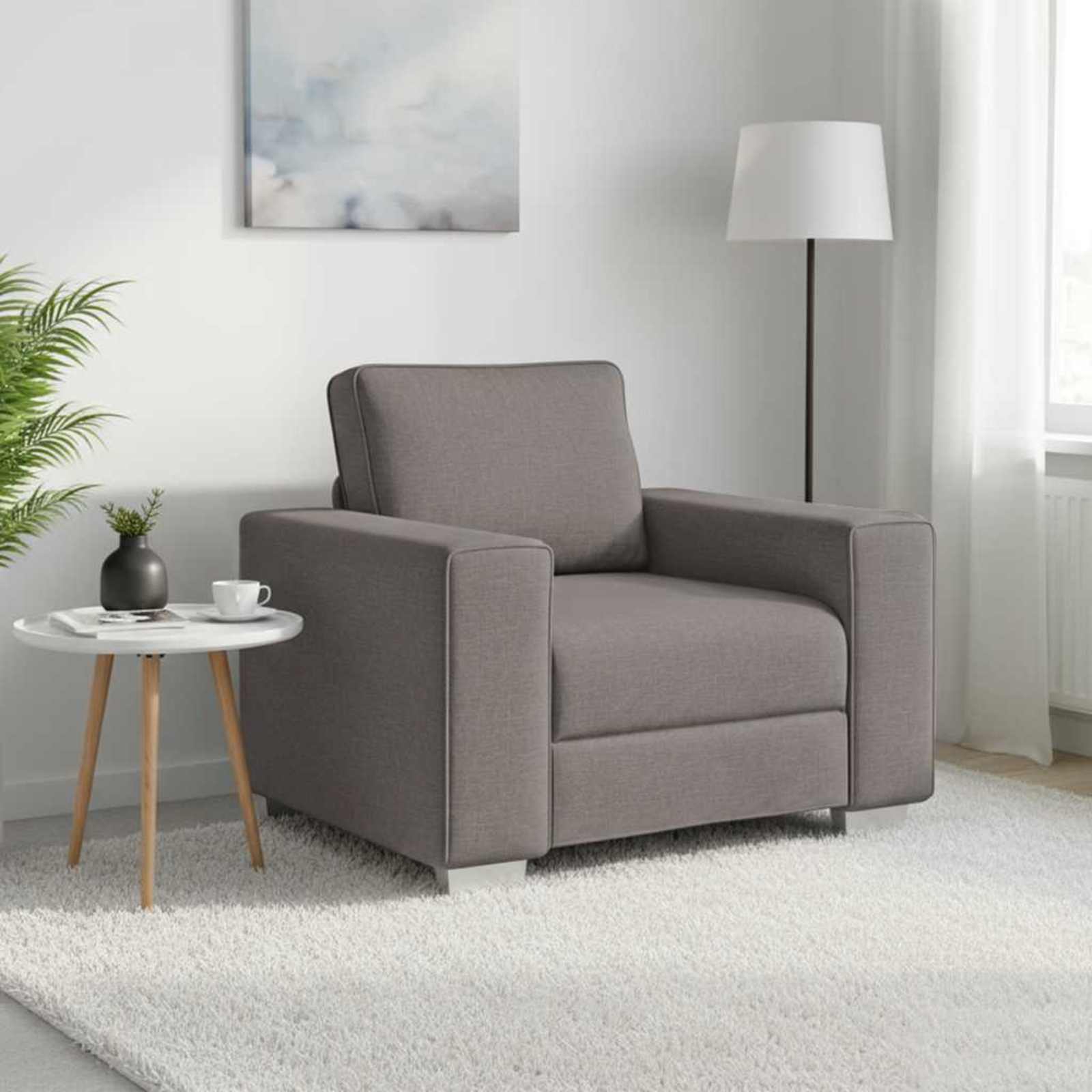 vidaXL Sofa Taupe 100 x 80 x 82 cm Stoff