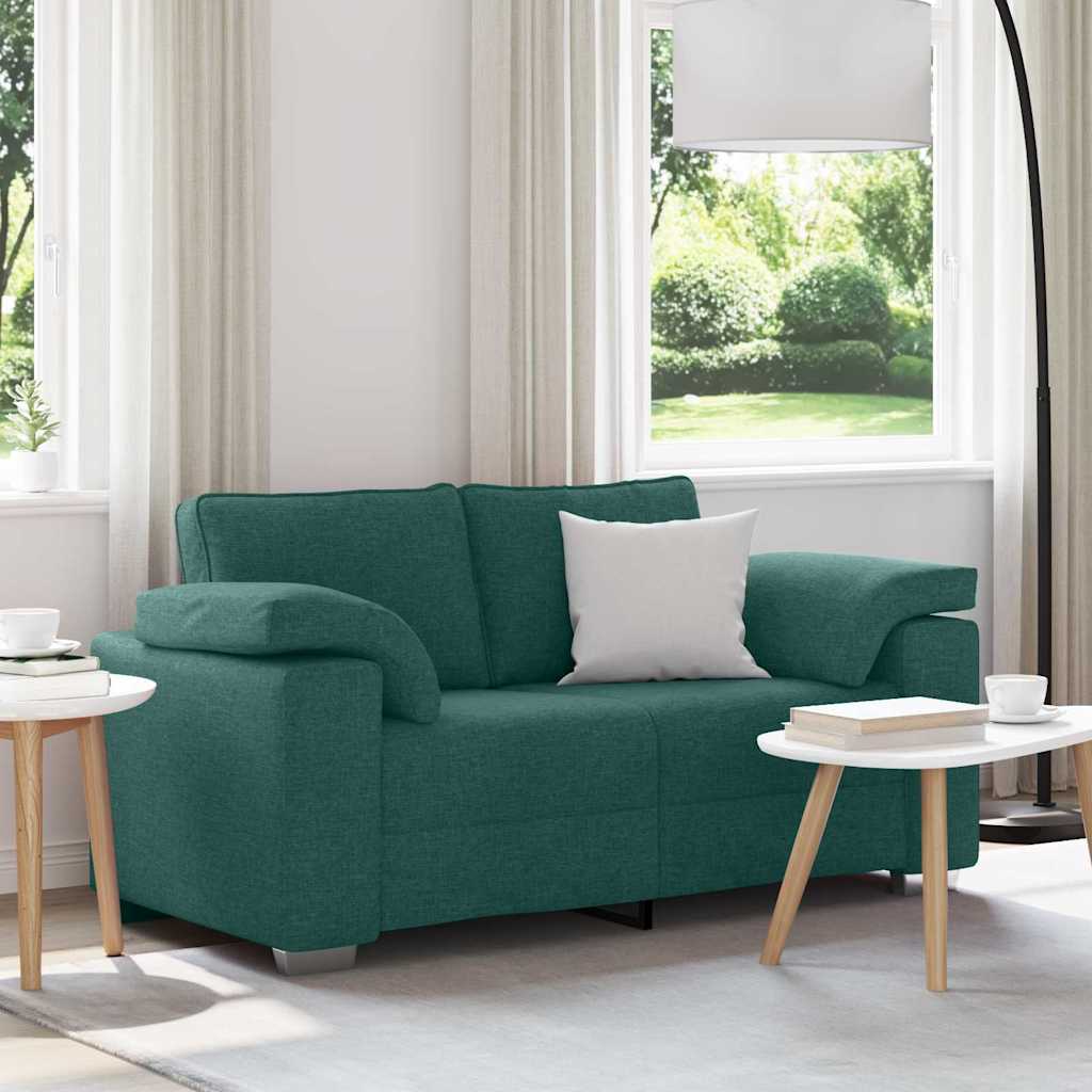 vidaXL Canapea cu pernă Verde închis 160 x 77 x 82 cm țesătură