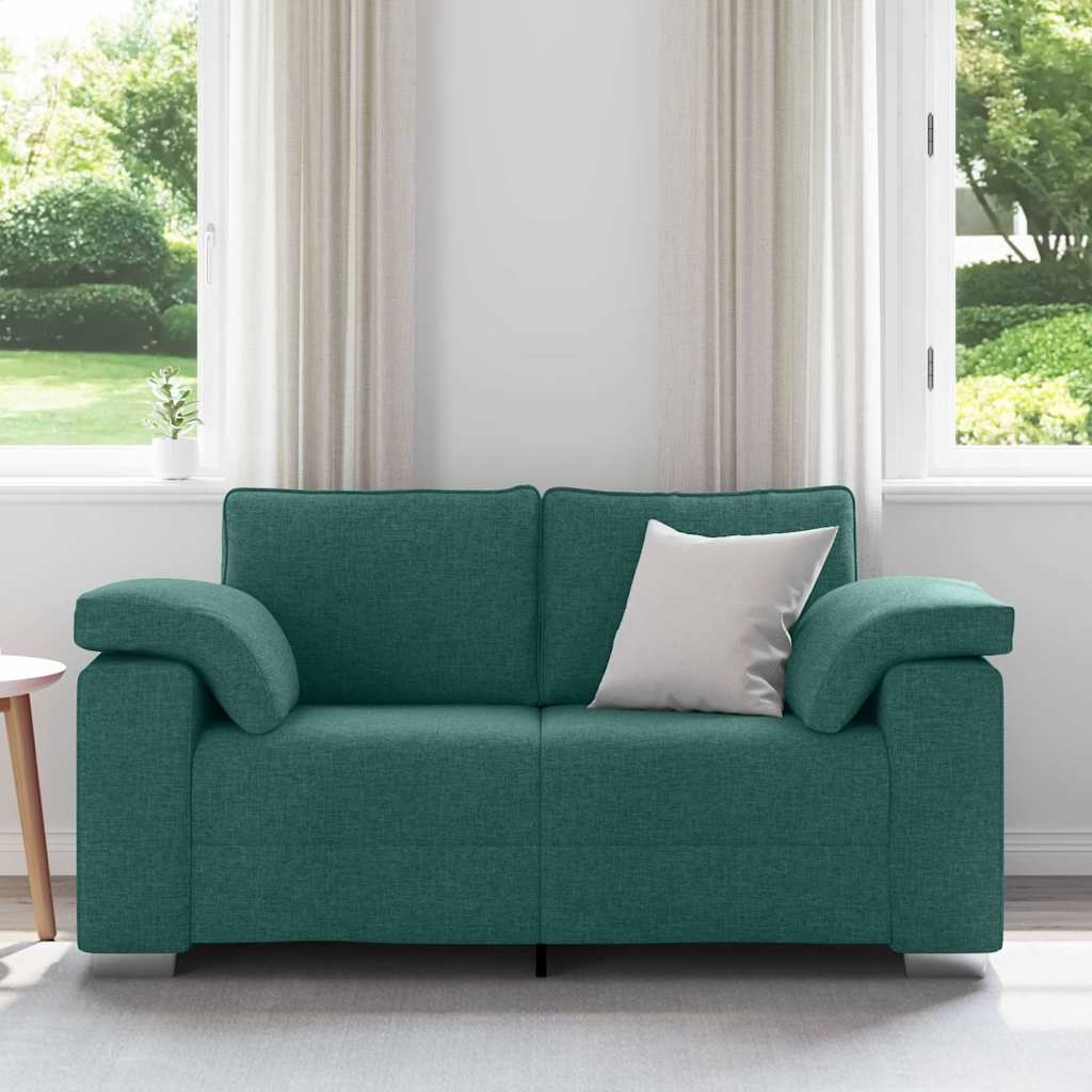 vidaXL Bank met kussen Donkergroen 160 x 77 x 82 cm Stof
