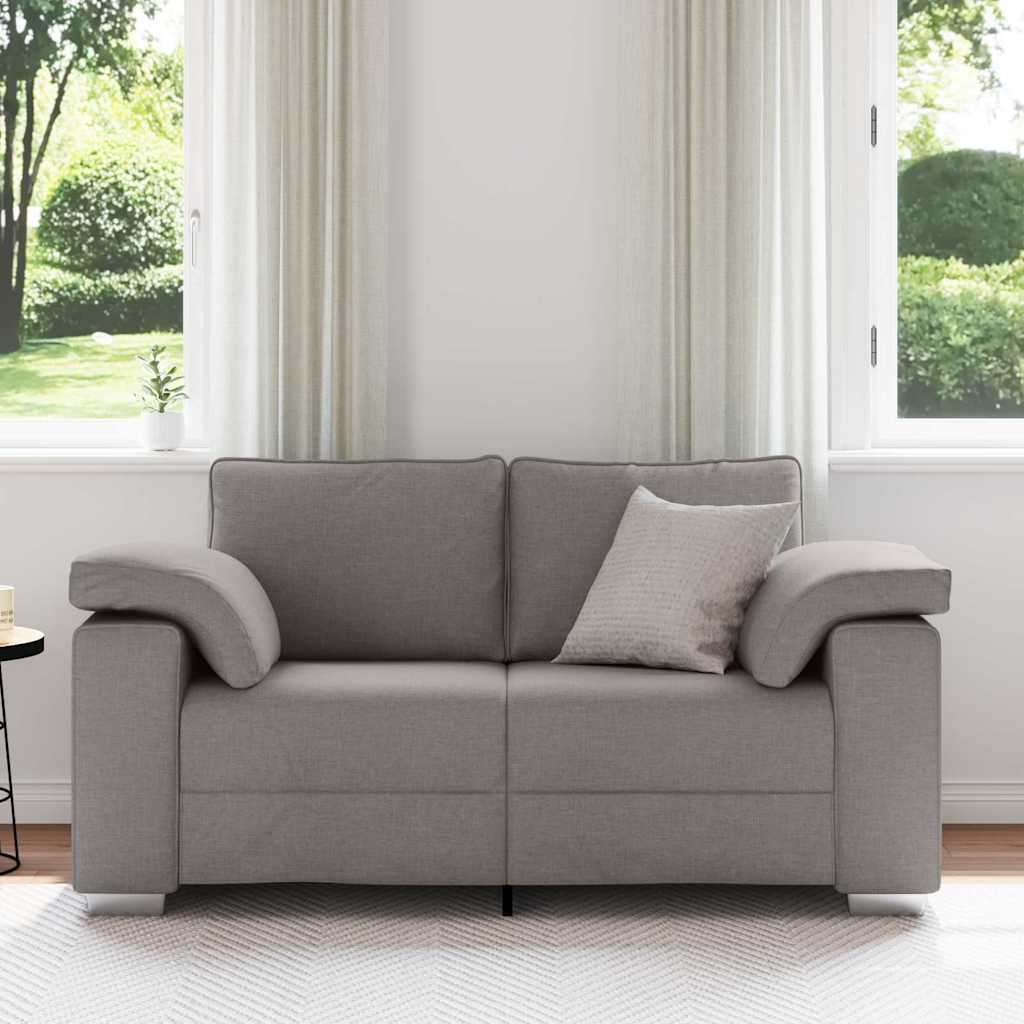 vidaXL Bank met kussen Taupe 160 x 77 x 82 cm Stof