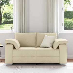 Dvojsedačka Krémová 160 cm textil - obrázek 3