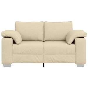 Dvojsedačka Krémová 160 cm textil - obrázek 5