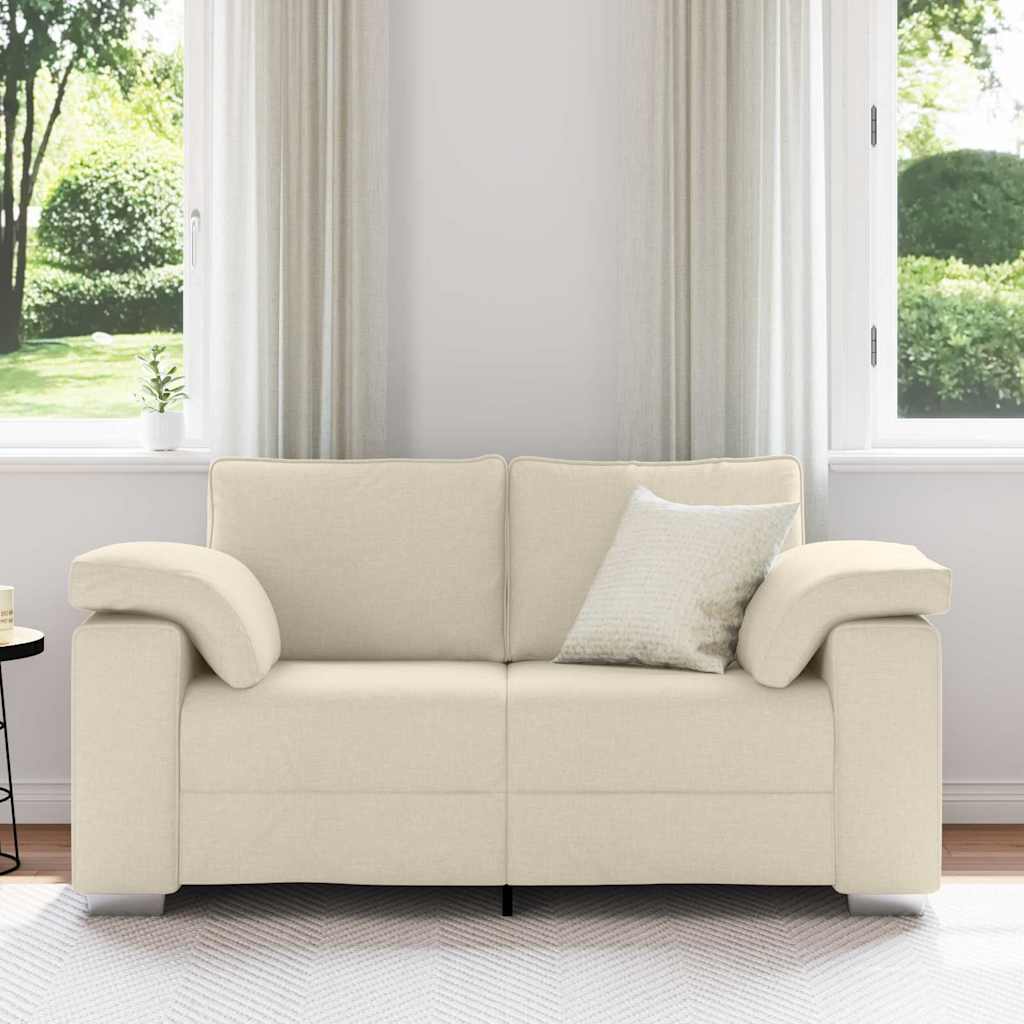 vidaXL Bank met kussen met kussen Beige 160 x 77 x 82 cm Linnen