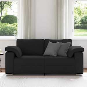 Pohovka Černá 180 x 80 x 82 cm textil - obrázek 3