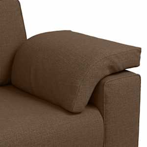 Dvojsedačka Hnědá 180 cm textil - obrázek 7