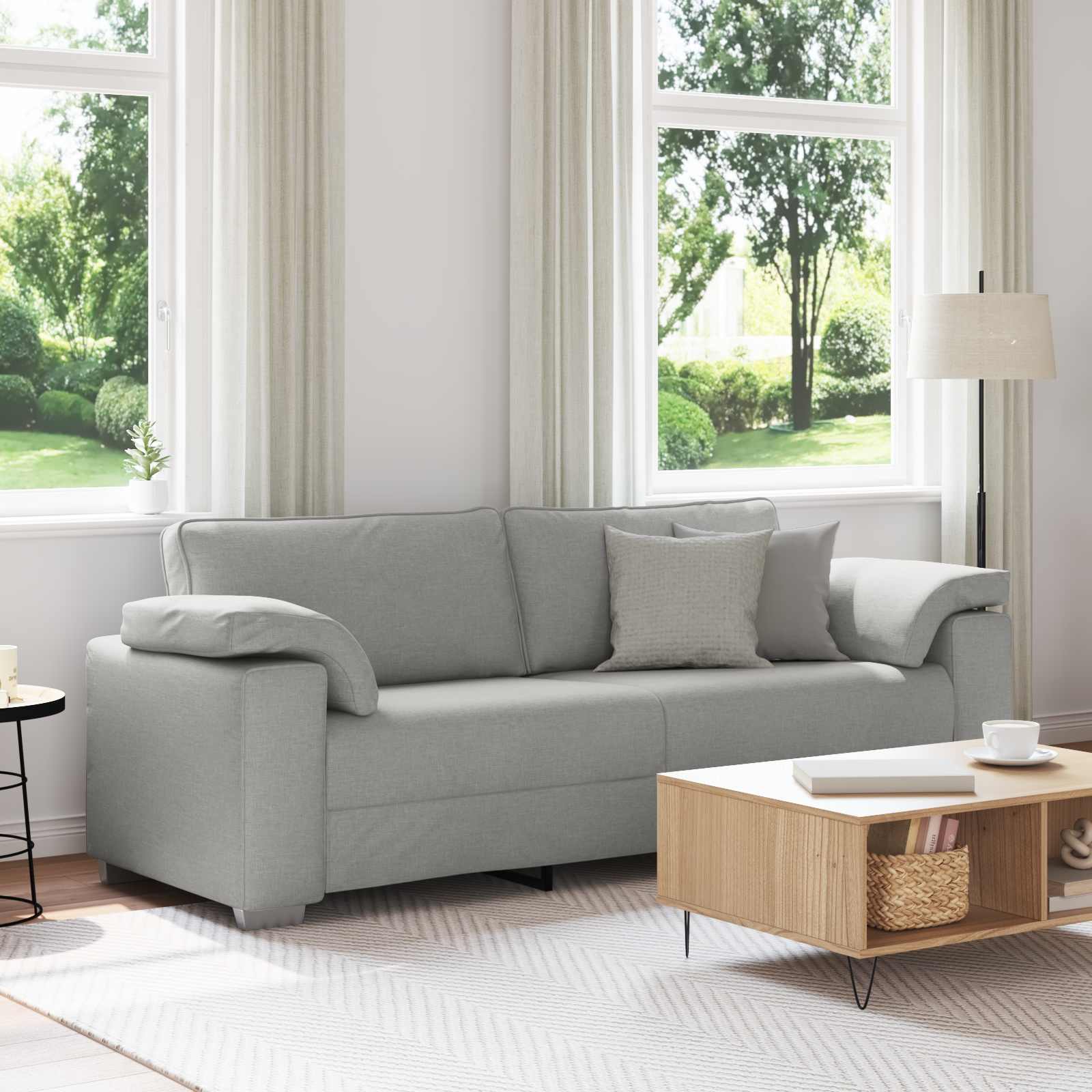 3-personers sofa i himmelgrå 178 cm stof