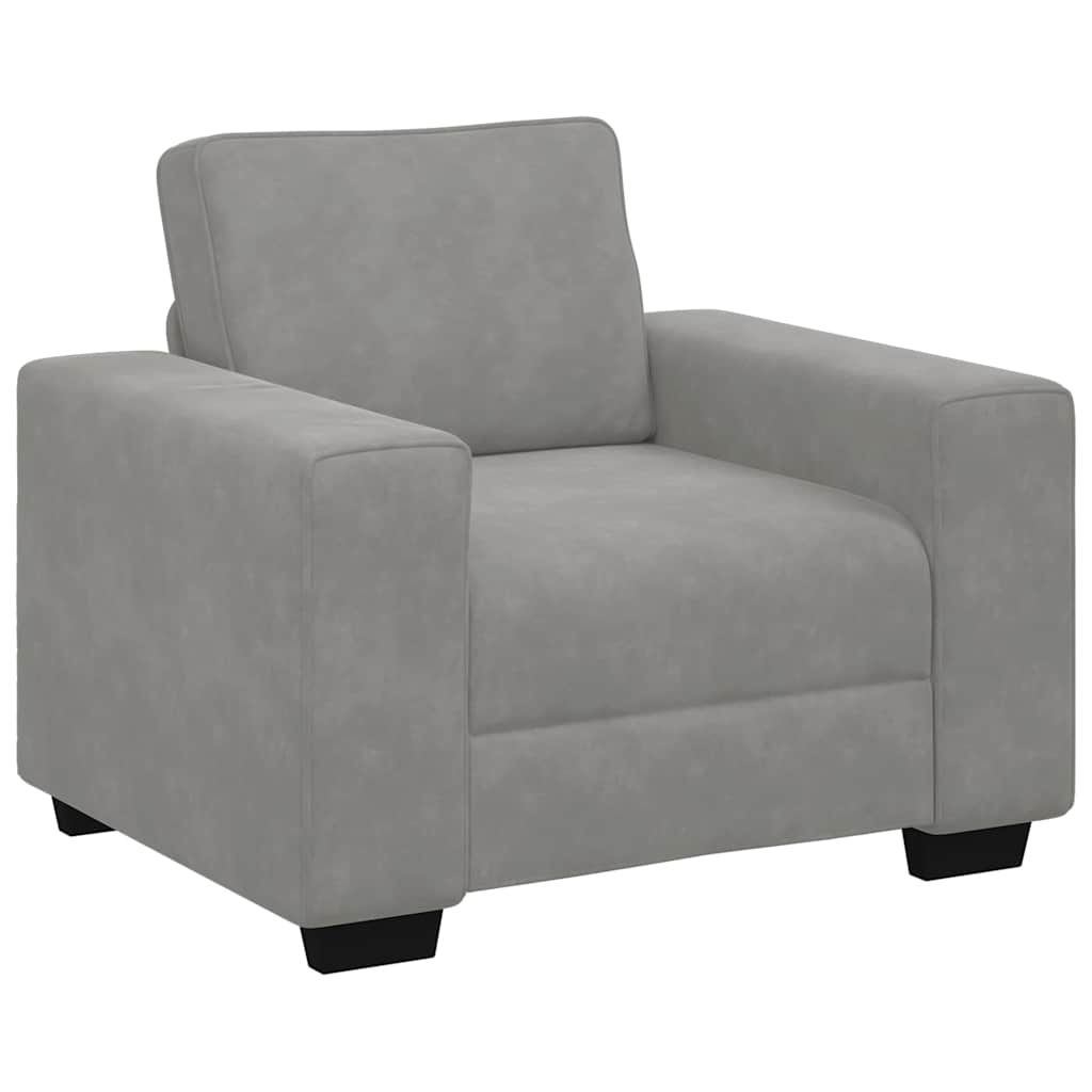 vidaXL Canapea scaun gri deschis 100x77x82 cm catifea