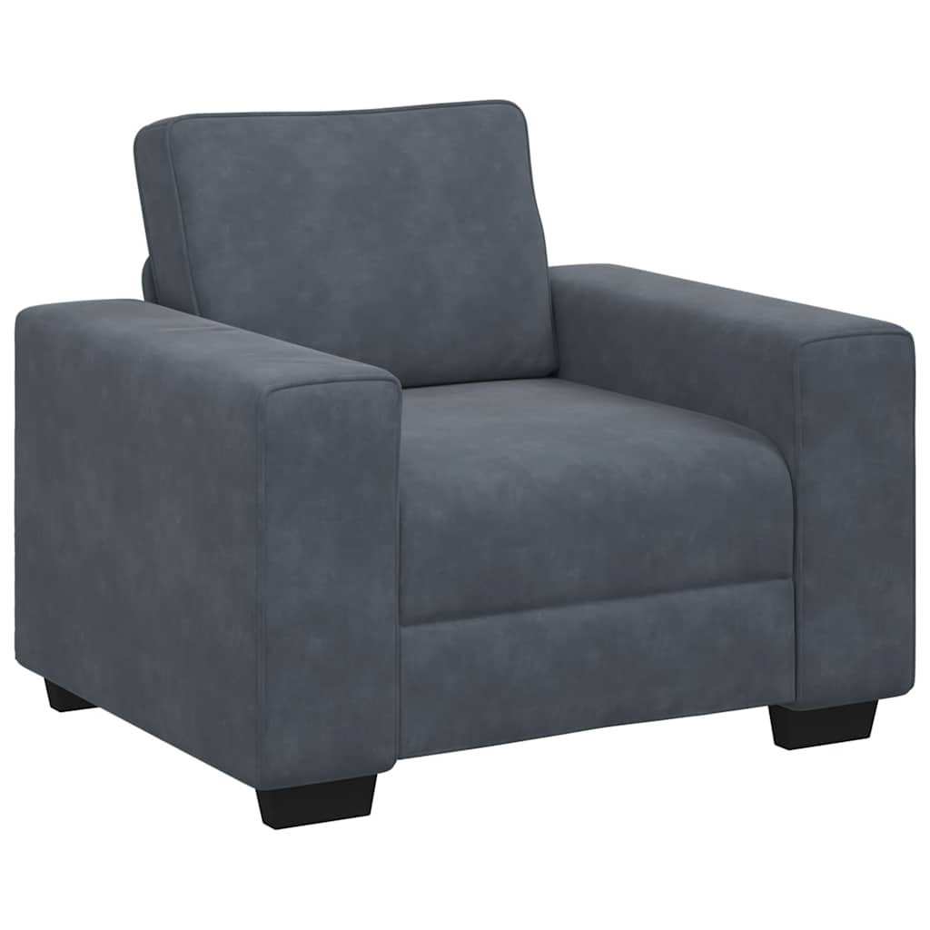 vidaXL Křeslo tmavě šedé 60 cm samet