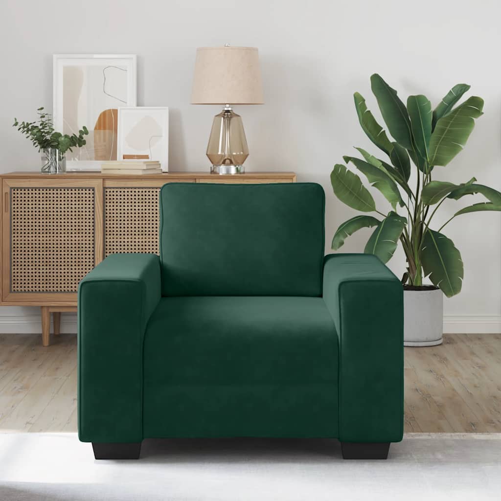 Thumbnail - vidaXL Sessel Dunkelgrün 100x77x82 cm Samt