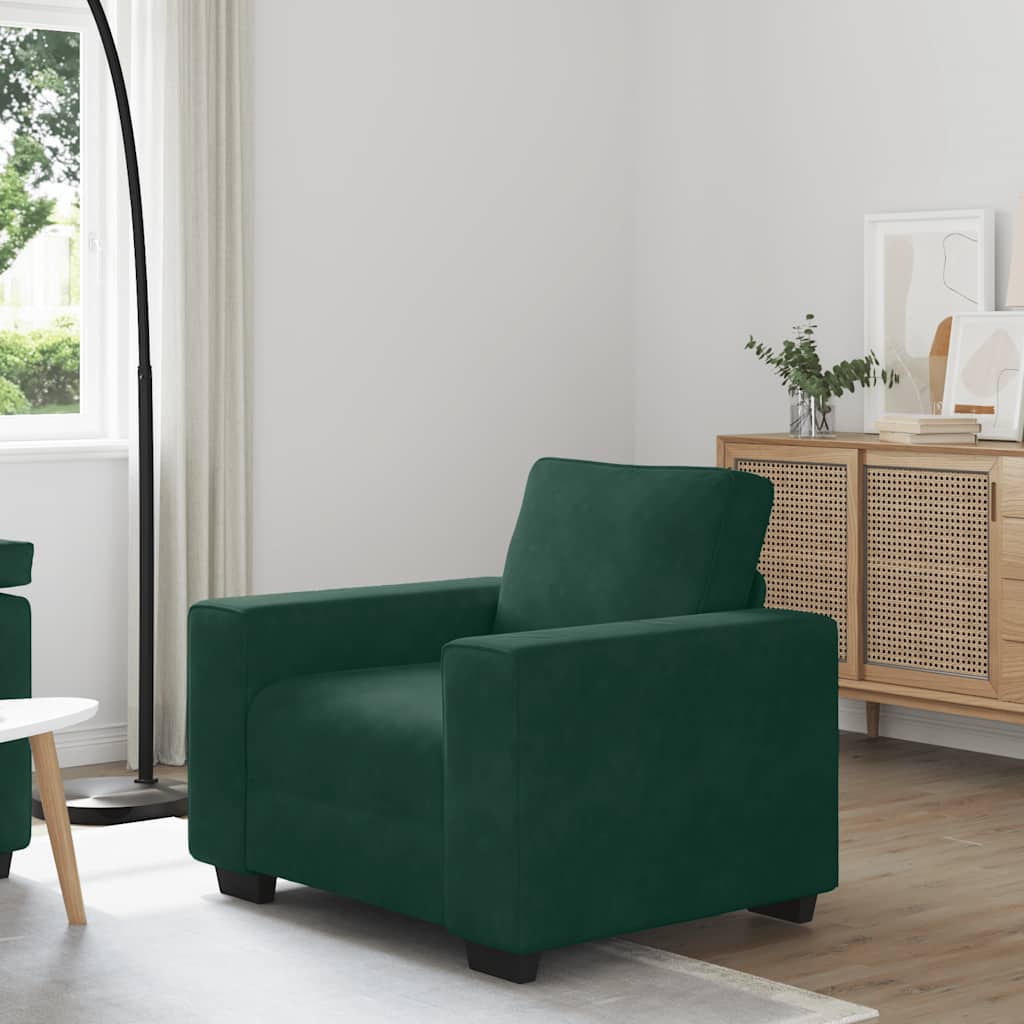 vidaXL Sessel Dunkelgrün 100x77x82 cm Samt