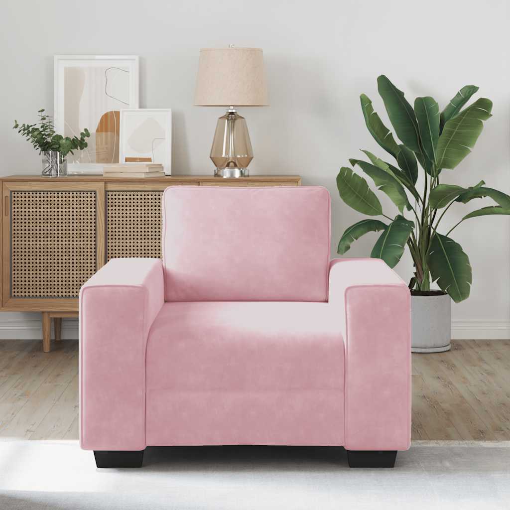 vidaXL Sofastoel Roze 60 cm Fluweel