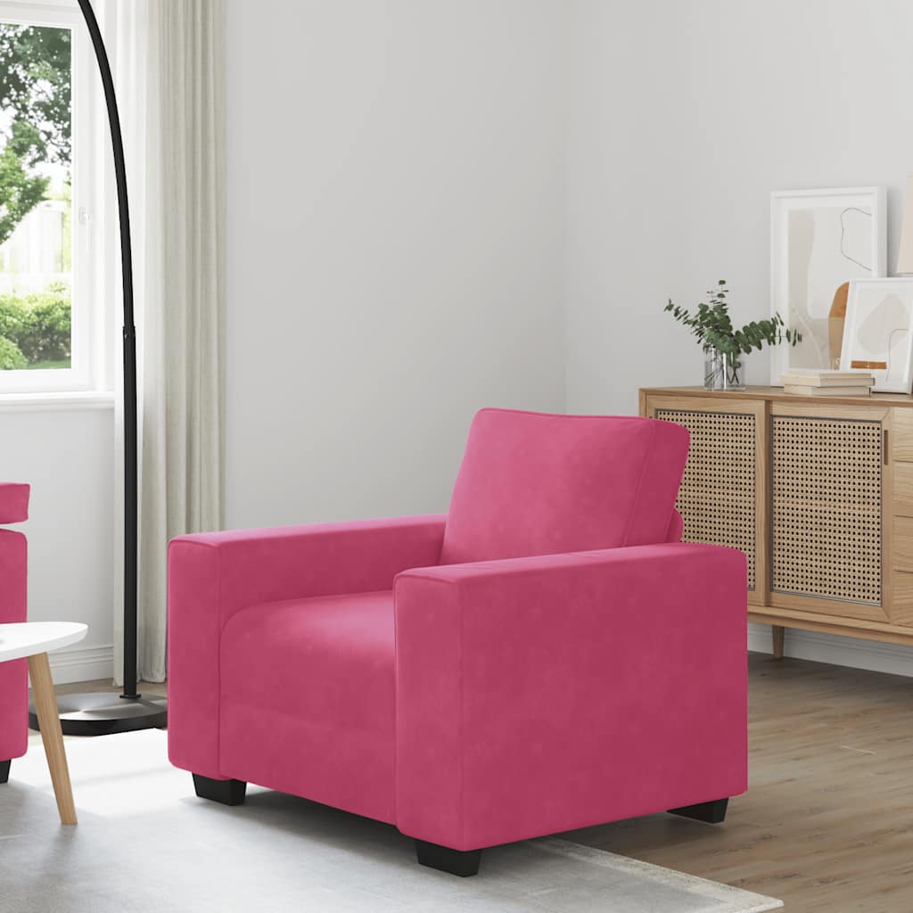 vidaXL Sessel Weinrot 60 cm Samt