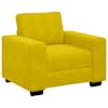 vidaXL diivanitool, kollane, 100 x 77 x 82 cm, samet