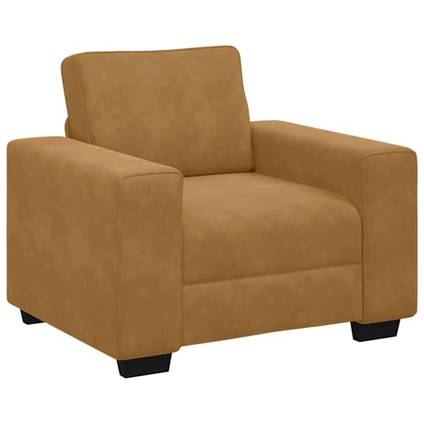 vidaXL diivanitool, pruun, 100 x 77 x 82 cm, samet