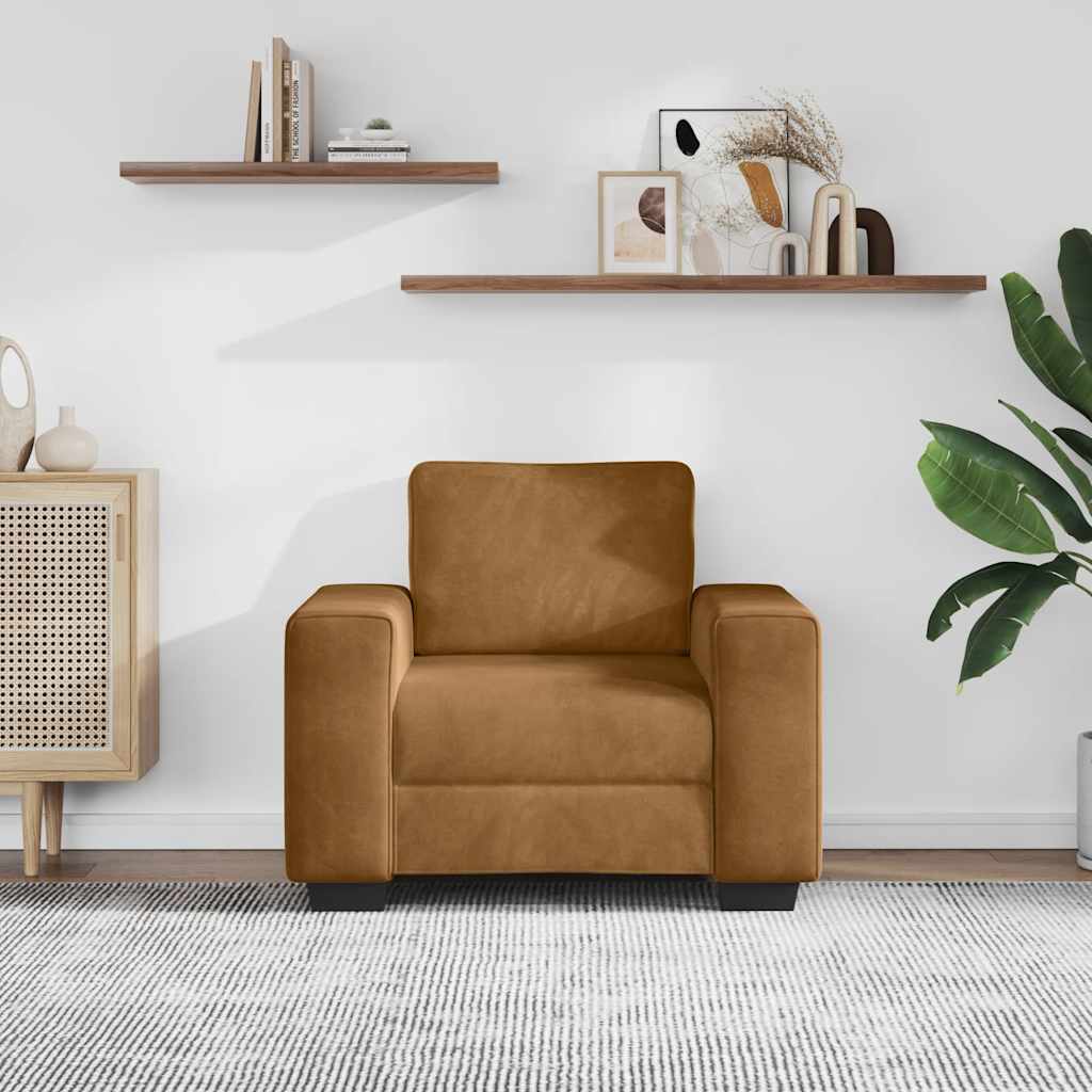 Thumbnail - vidaXL Sessel Braun 100x77x82 cm Samt