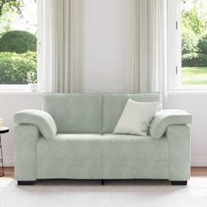 Loveseat Sofa světle šedá 160x77x82 cm samet - obrázek 3