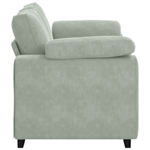 Loveseat Sofa světle šedá 160x77x82 cm samet - obrázek 5