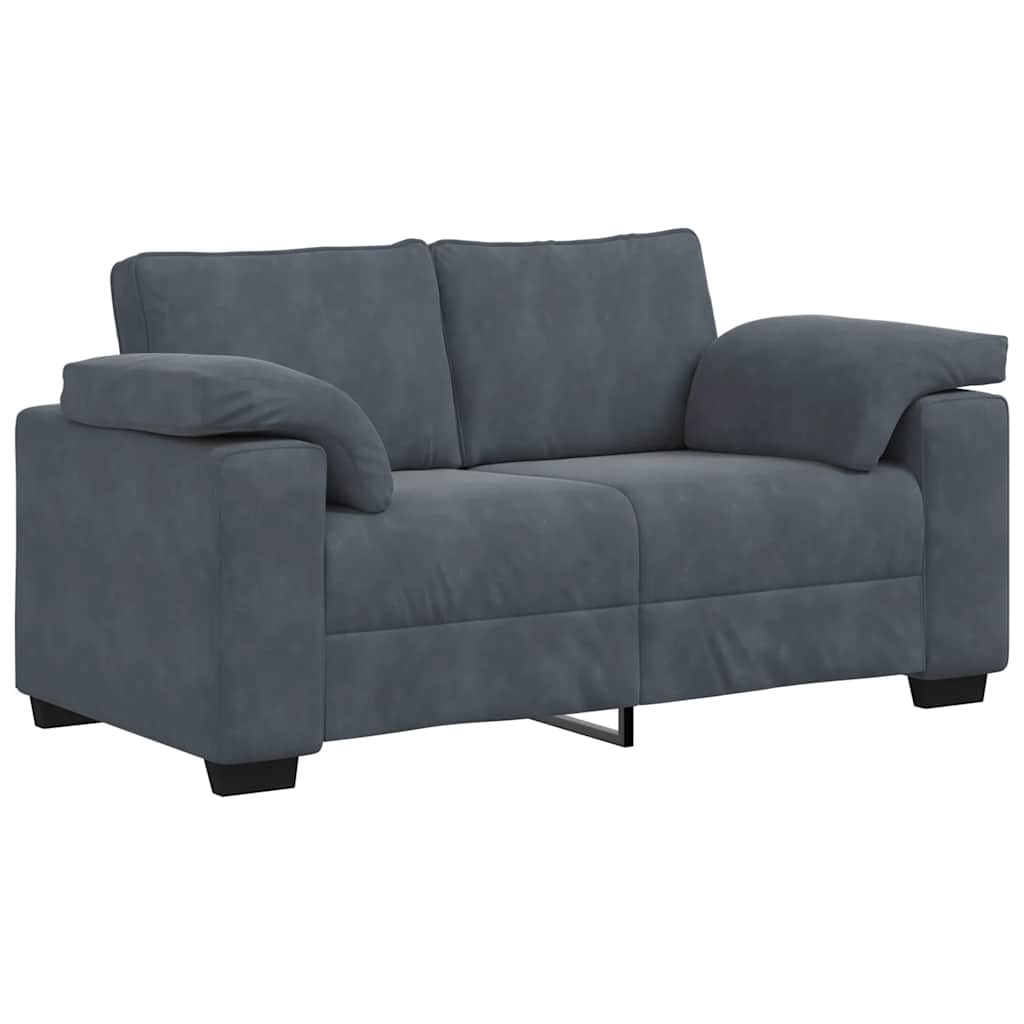 vidaXL Loveseat Sofa Tmavě šedá 120 cm samet