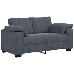 Loveseat Sofa Tmavě šedá 160x77x82 cm samet - obrázek 2