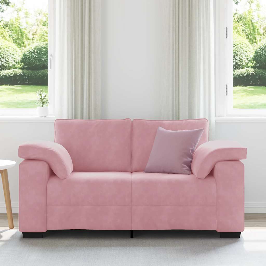 Thumbnail - vidaXL Zweisitzer-Sofa Rosa 120 cm Samt
