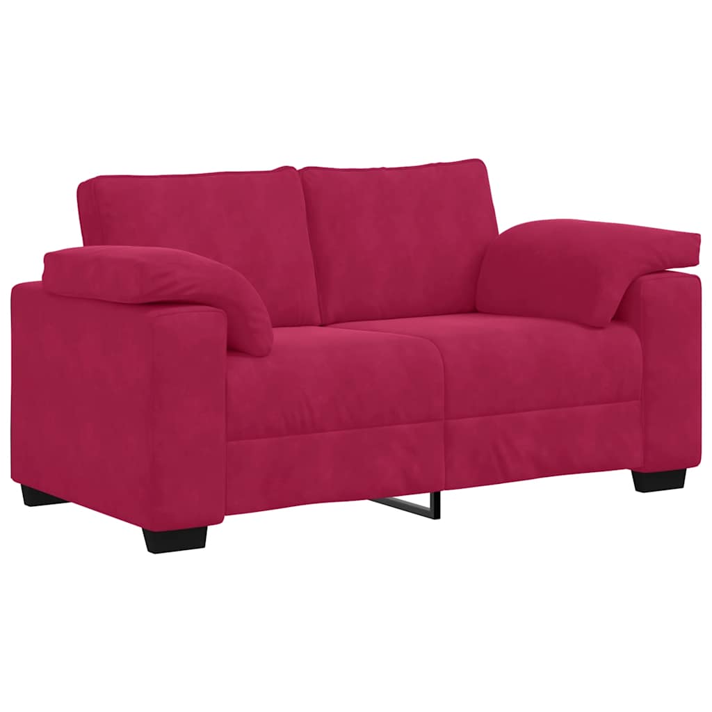 VidaXL Loveseat Sofa Wijnrood 160x77x82 Cm Fluweel