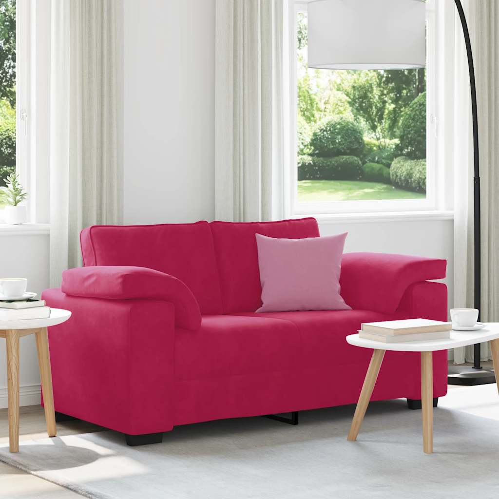 vidaXL Canapea extensibilă, culoare roșu-vin, 160x77x82 cm, catifea