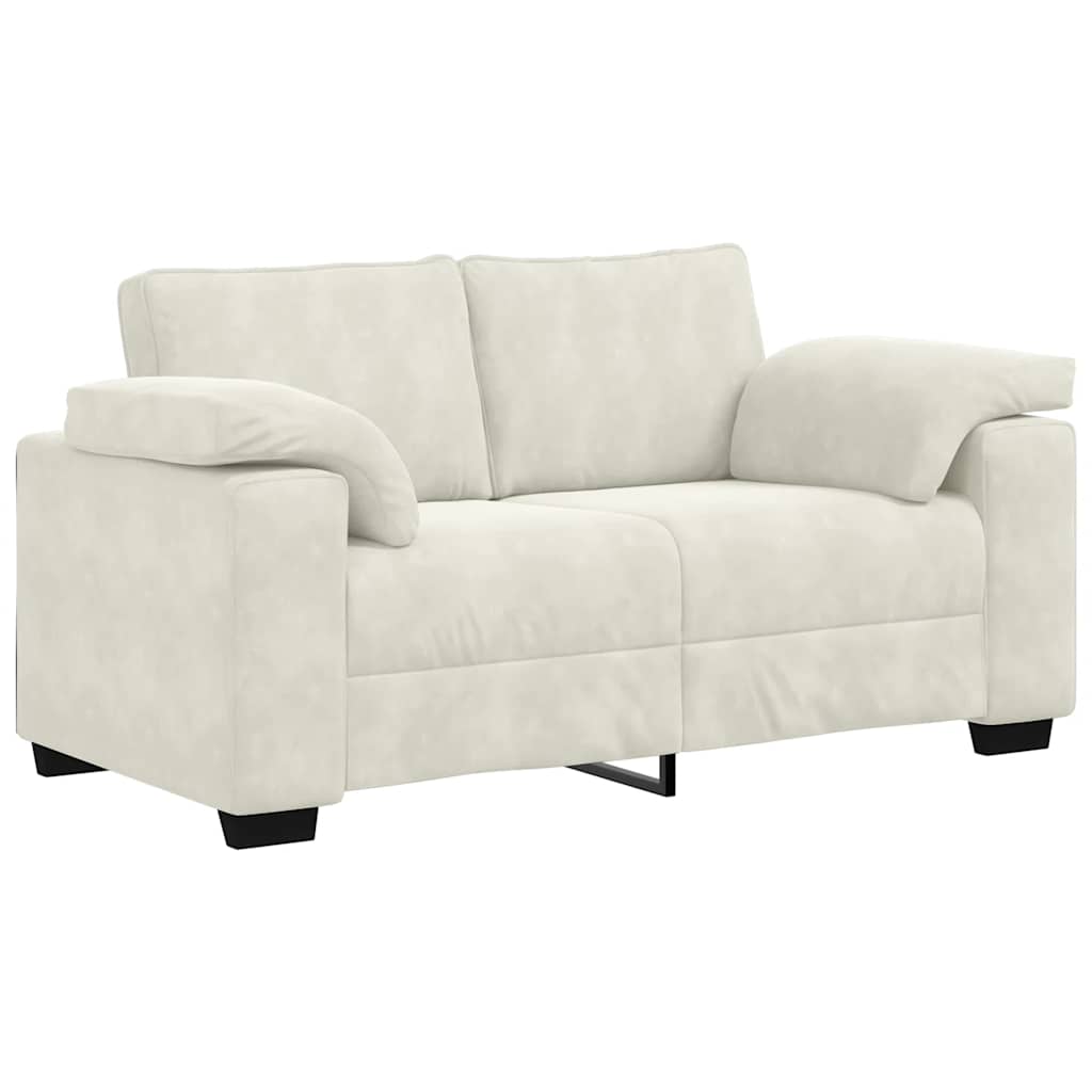 Thumbnail - vidaXL Zweisitzer-Sofa Creme 120 cm Samt