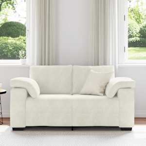 vidaXL Loveseat Sofa Cr&egrave;me 160x77x82 cm Fluweel