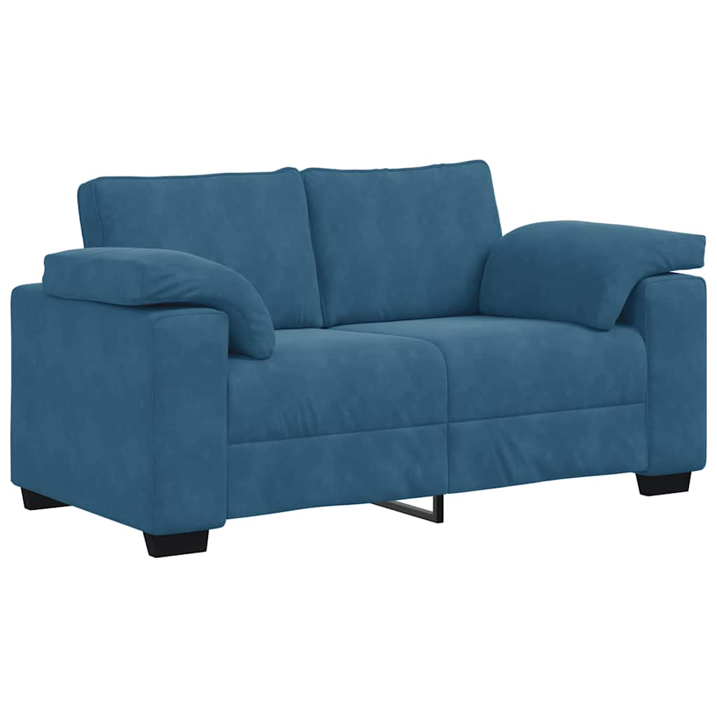 Thumbnail - vidaXL Zweisitzer-Sofa Blau 120 cm Samt