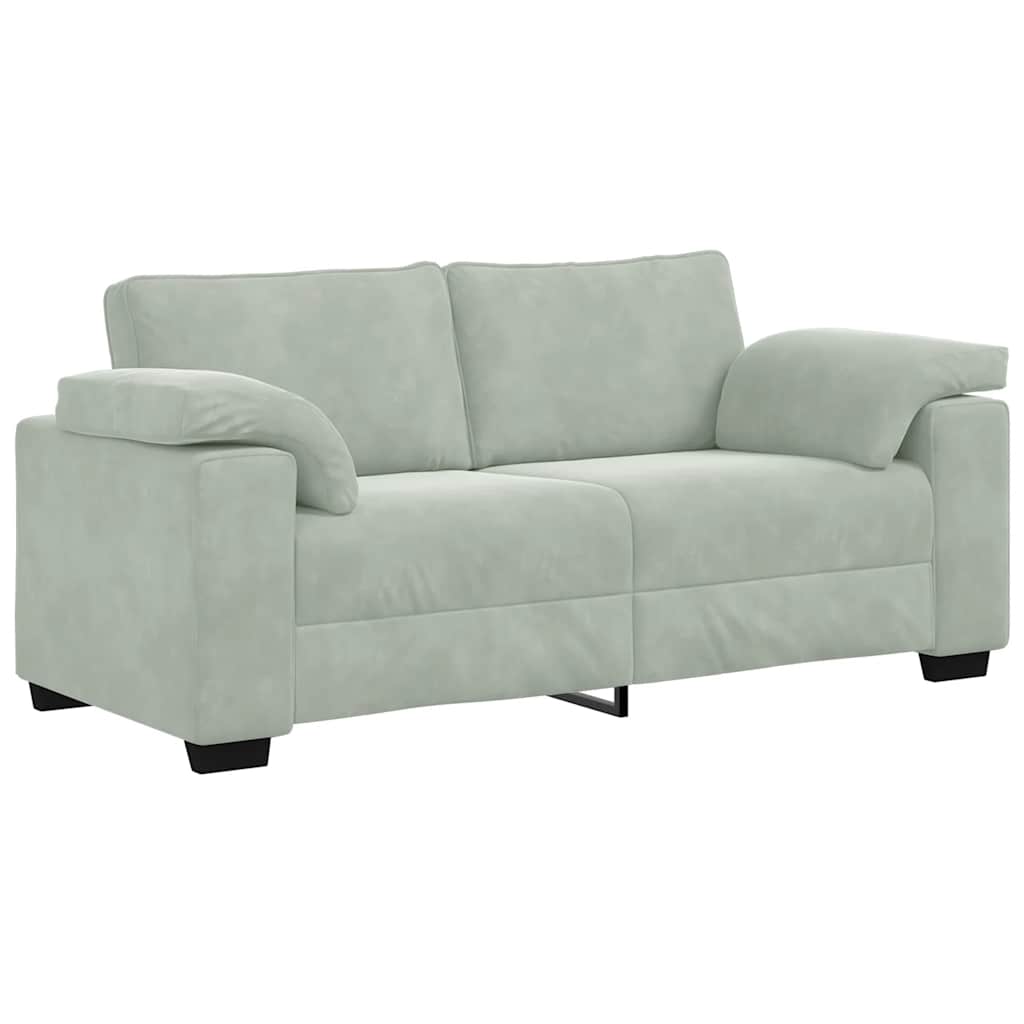 vidaXL Loveseat Sofa světle šedá 140 cm samet