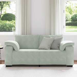 Loveseat Sofa světle šedá 180x77x82 cm samet - obrázek 3