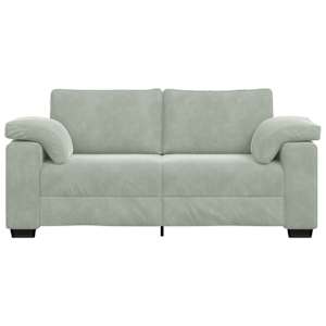 Loveseat Sofa světle šedá 180x77x82 cm samet - obrázek 4