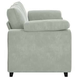 Loveseat Sofa světle šedá 180x77x82 cm samet - obrázek 5