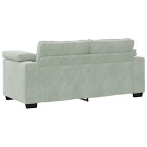 Loveseat Sofa světle šedá 180x77x82 cm samet - obrázek 6
