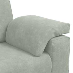 Loveseat Sofa světle šedá 180x77x82 cm samet - obrázek 7