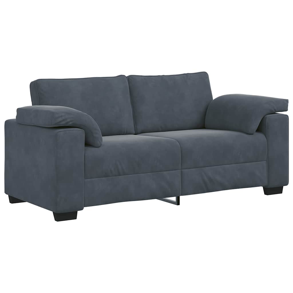 vidaXL Loveseat Sofa Tmavě šedá 140 cm samet