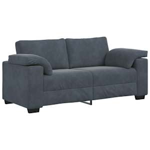 Loveseat Sofa Tmavě šedá 180x77x82 cm samet - obrázek 2