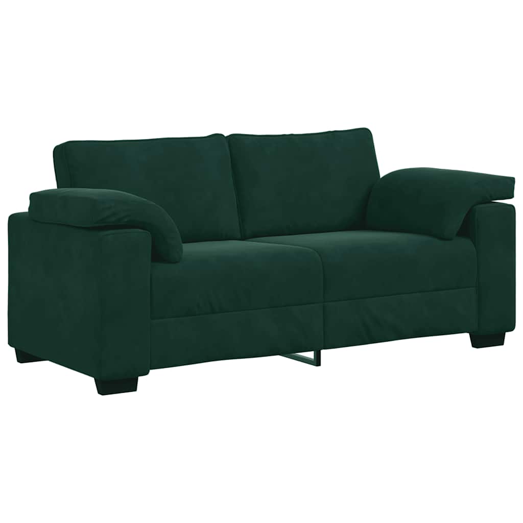 Thumbnail - vidaXL Zweisitzer-Sofa Dunkelgrün 180x77x82 cm Samt