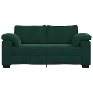 Dvousedák tmavě zelená 180 x 77 x 82 cm samet - obrázek 4