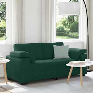 Dvosed temno zelen 180x77x82 cm žamet