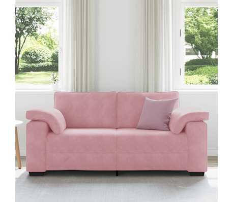 vidaXL Zweisitzer-Sofa Rosa 180x77x82 cm Samt