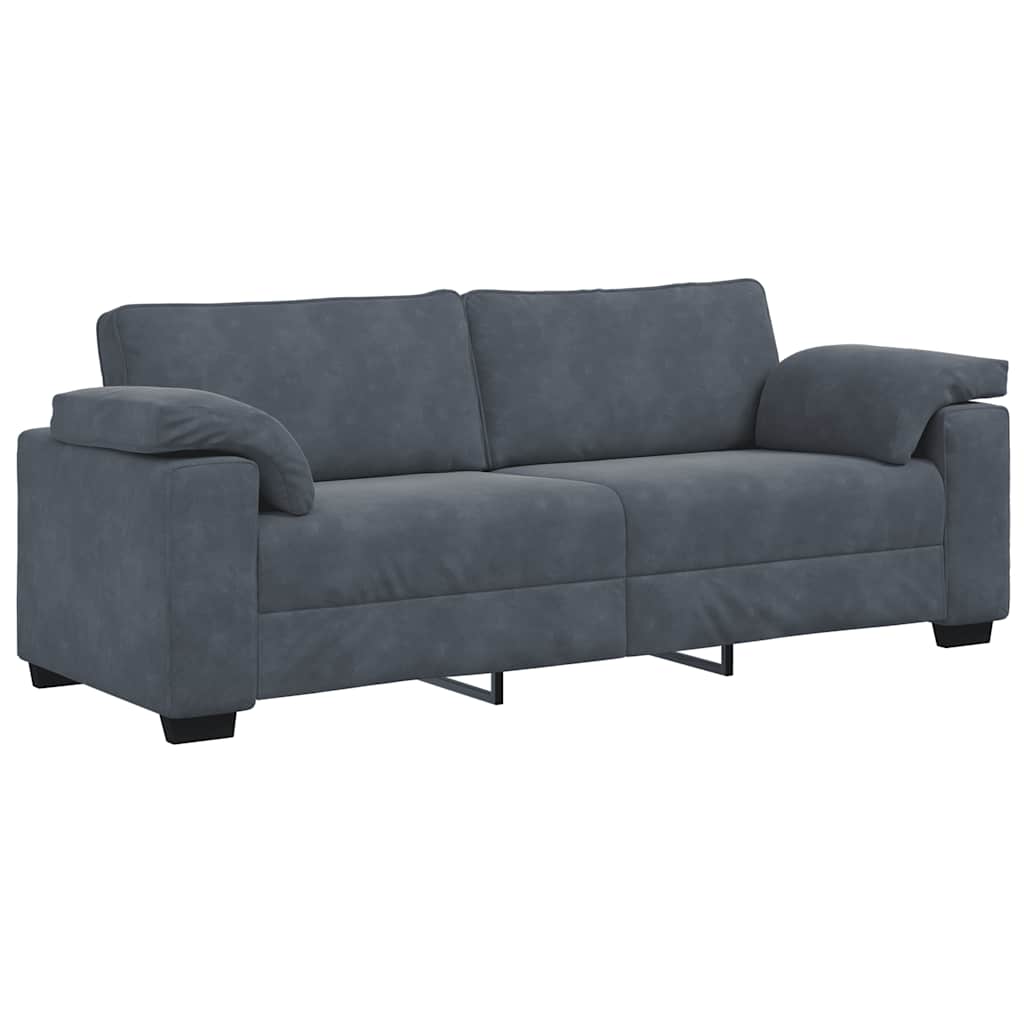 Thumbnail - vidaXL 3-Sitzer-Sofa Dunkelgrau 220x77x82 cm Samt