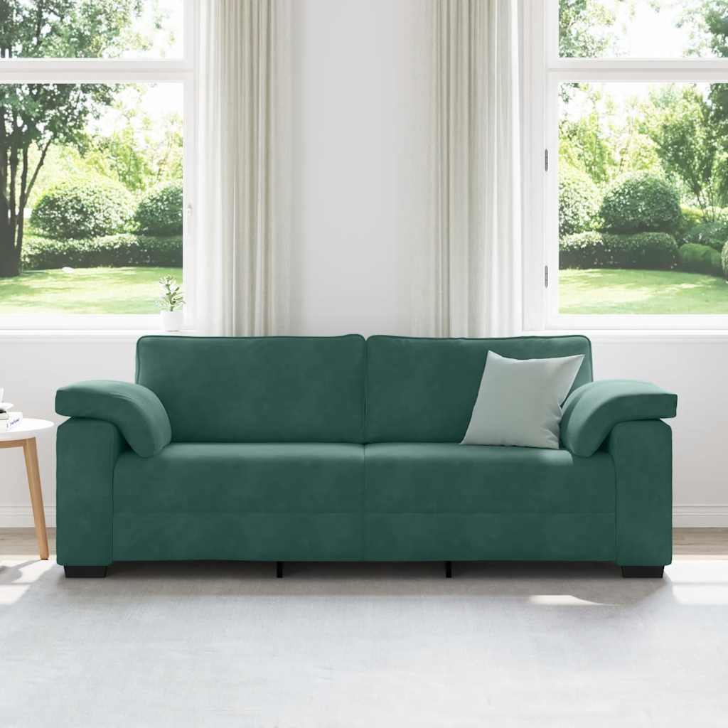 Thumbnail - vidaXL 3-Sitzer-Sofa Dunkelgrün 178 cm Samt