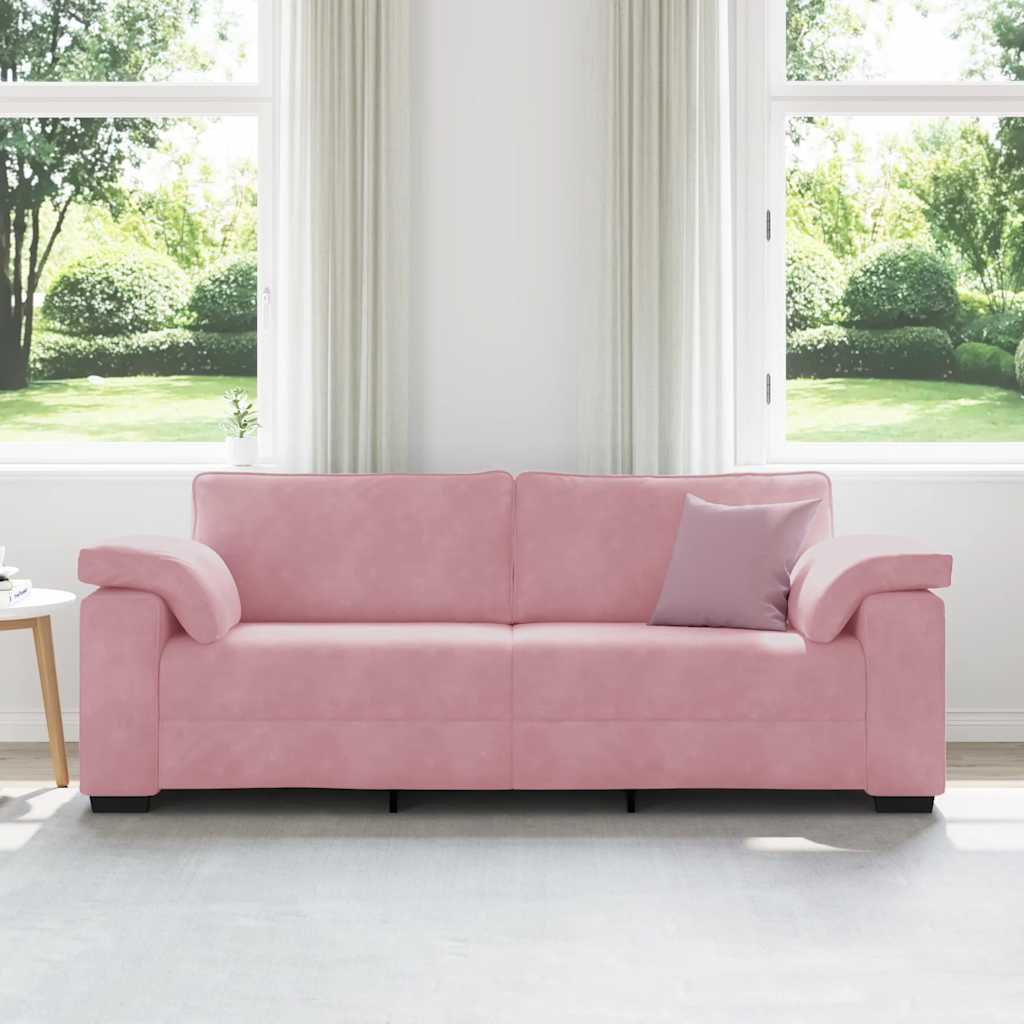 Thumbnail - vidaXL 3-Sitzer-Sofa Rosa 220x77x82 cm Samt