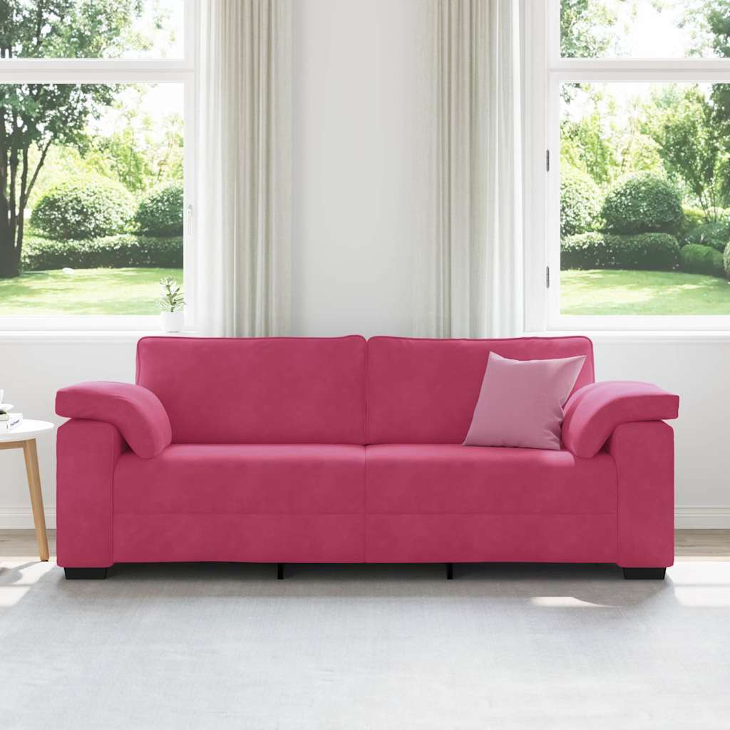 vidaXL 3-zitsbank wijnrood 178 cm fluweel