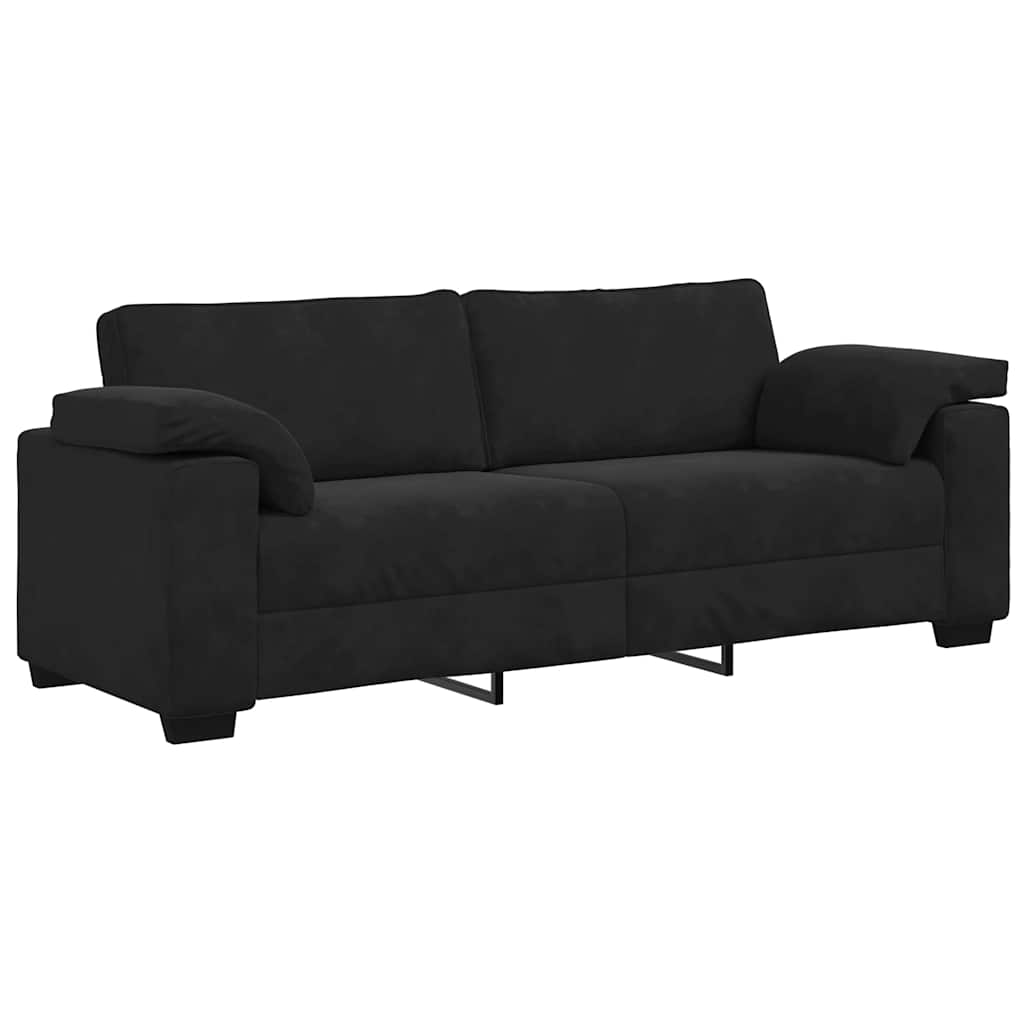 Thumbnail - vidaXL 3-Sitzer-Sofa Schwarz 178 cm Samt